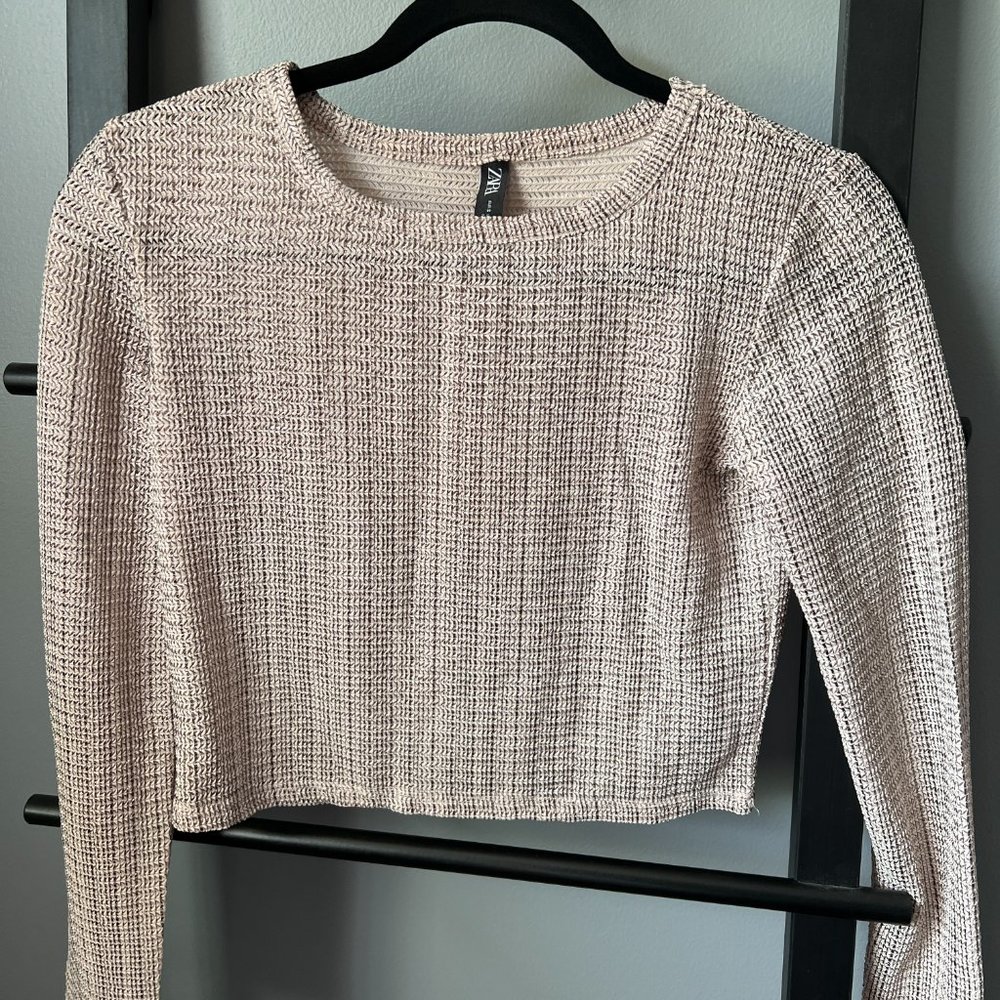 ZARA Metallic Crop Top (S) - Picture 2 of 4